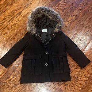 Zara black coat size 8 like new
